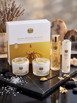 Kdm - Set - Golden Quartet - Gold Toner, Gold Serum, Gold Mask, Gold Cream